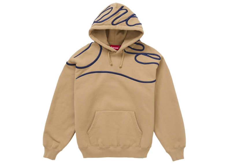 Supreme Shoulder Script Hooded Sweatshirt Brown