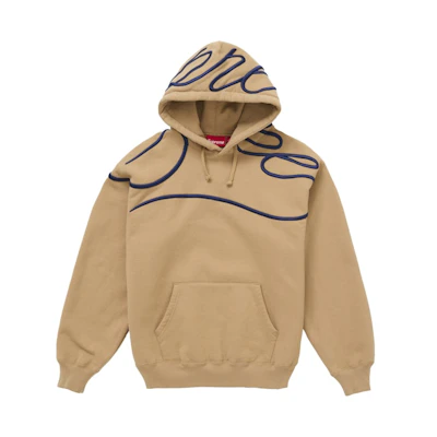 Supreme Shoulder Script Hooded Sweatshirt Brown