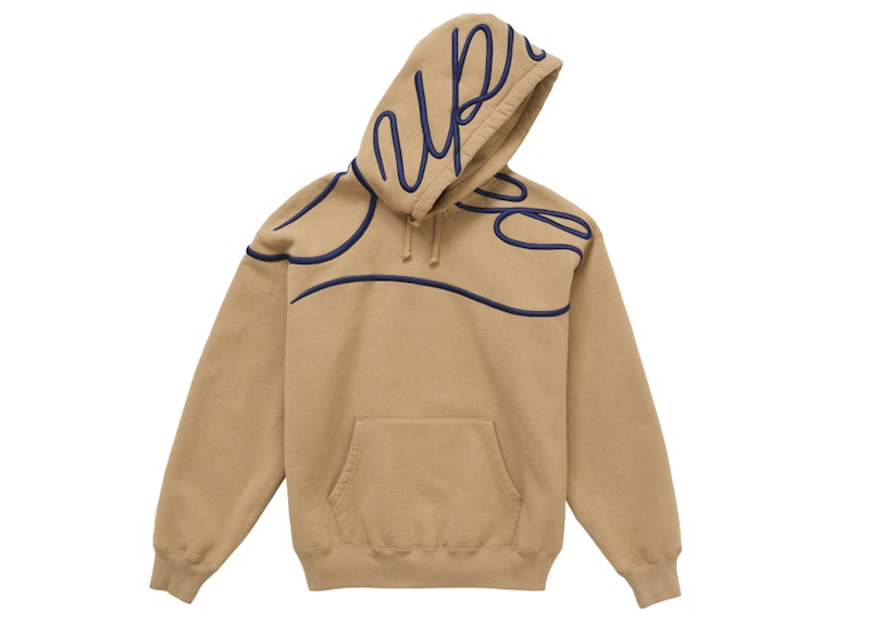 Supreme Shoulder Script Hooded Sweatshirt Brown 圖 3