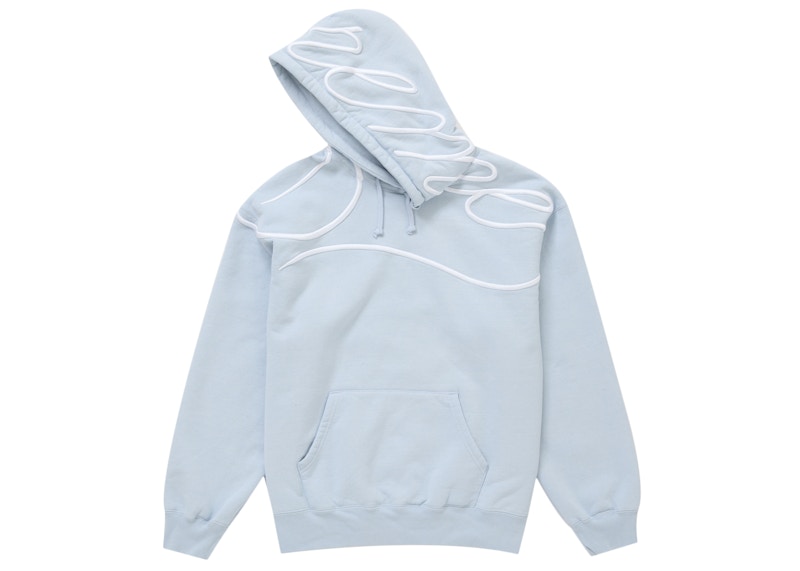 Supreme Shoulder Script Hooded Sweatshirt Dusty Blue 圖 2