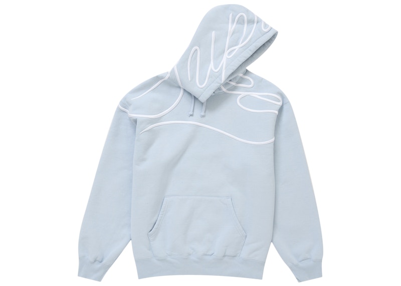 Supreme Shoulder Script Hooded Sweatshirt Dusty Blue 圖 3