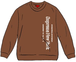 Supreme Side Logo Crewneck Brown Supreme Side Logo Crewneck Brown