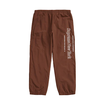 Supreme Side Logo Track Pant Brown