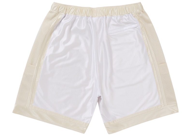 Order Supreme Seluar Pendek Bola Keranjang Poket Sisi Putih