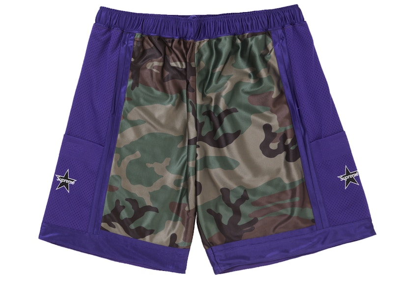 Supreme Side Pocket Basketball Short Woodland Camo