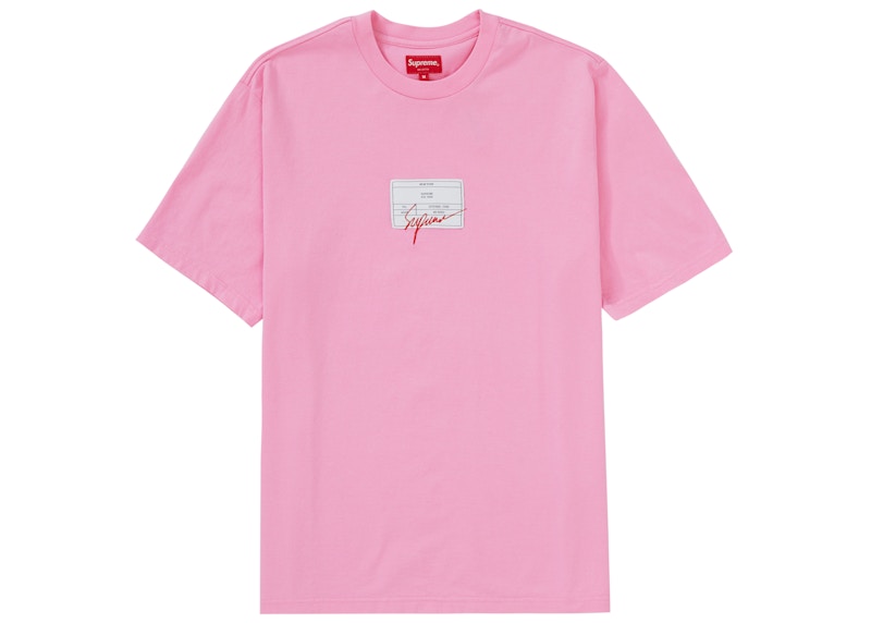Buy Supreme Camiseta Rosa Etiqueta Signature S/S