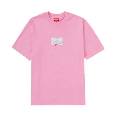 Supreme Signature Label S/S Top Pink