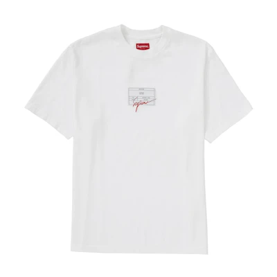 Supreme Signature Label S/S Top White