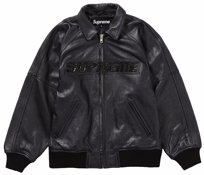 supreme-silver-surfer-leather-varsity-jacket-black