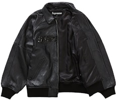 Supreme Silver Surfer Jaket Kulit Varsity 'Hitam' Order Supreme Silver Surfer Jaket Kulit Varsity 'Hitam'