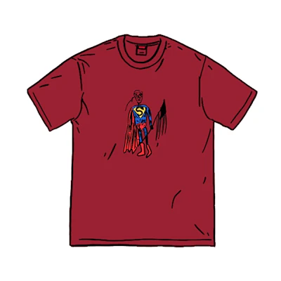 Supreme Skeleton Tee Cardinal