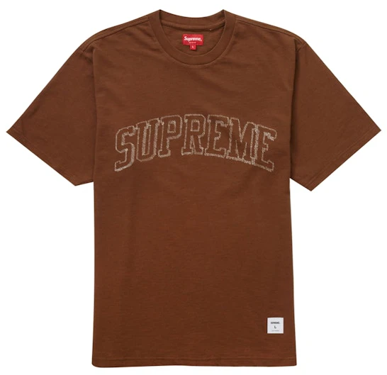 supreme-sketch-embroidered-s-s-top-brown