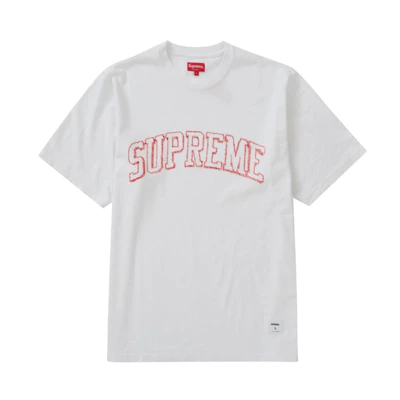 Supreme Sketch Embroidered S/S Top White