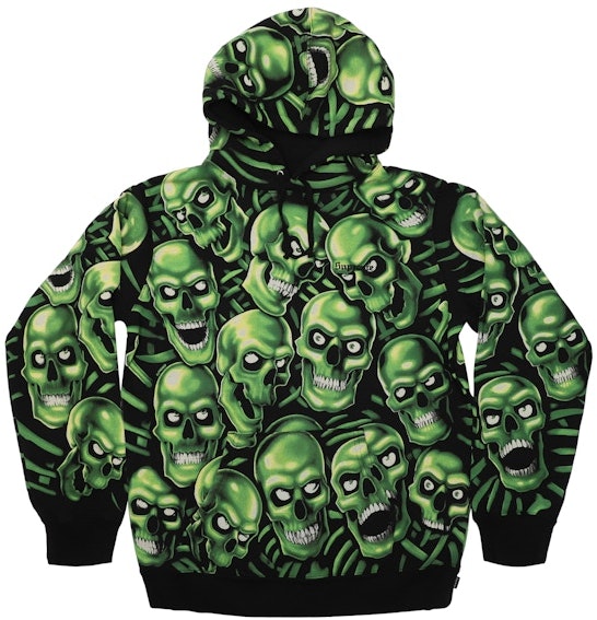 supreme-skull-pile-hooded-sweatshirt-green