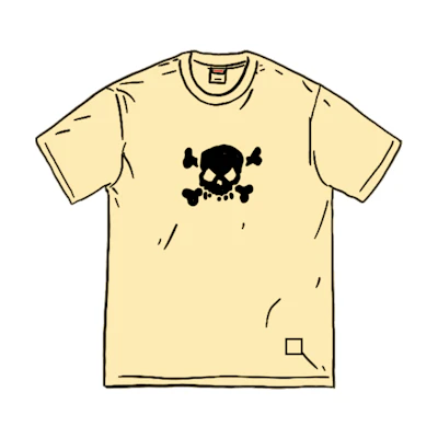 Supreme Skull S/S Top Pale Yellow