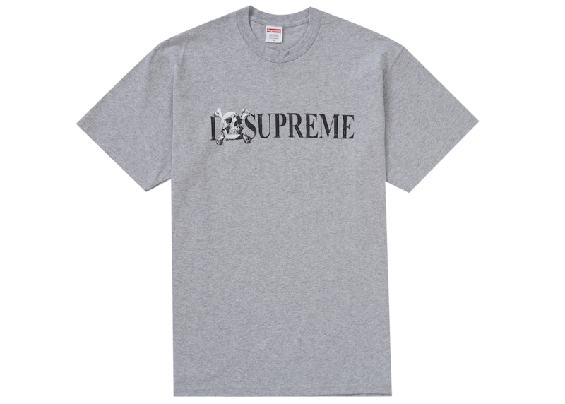 Supreme Skull Tee Heather Grey