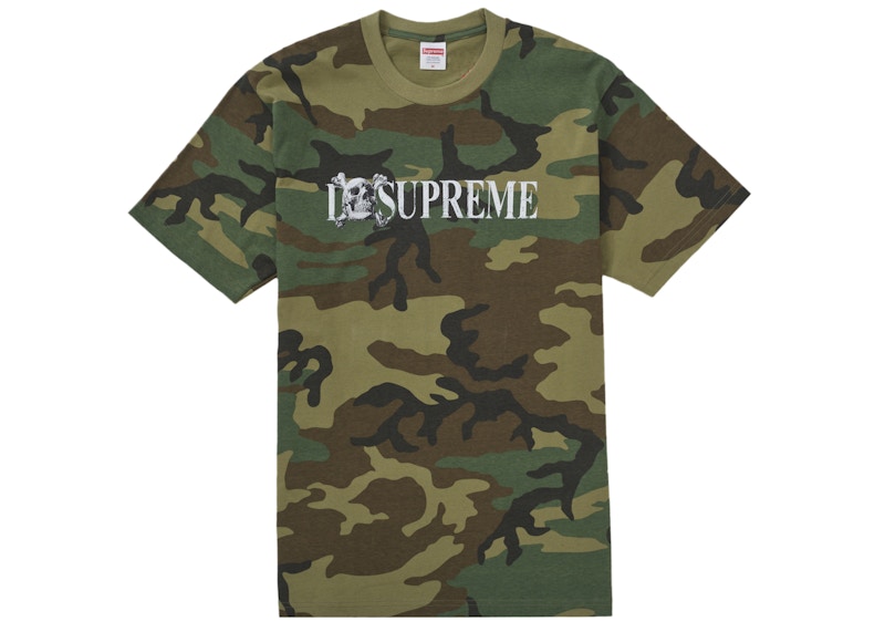 Supreme Skull Tee Woodland Camo