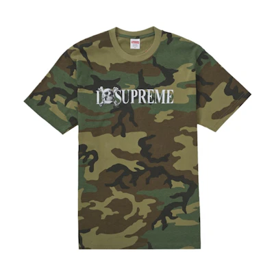 Supreme Skull Tee Woodland Camo