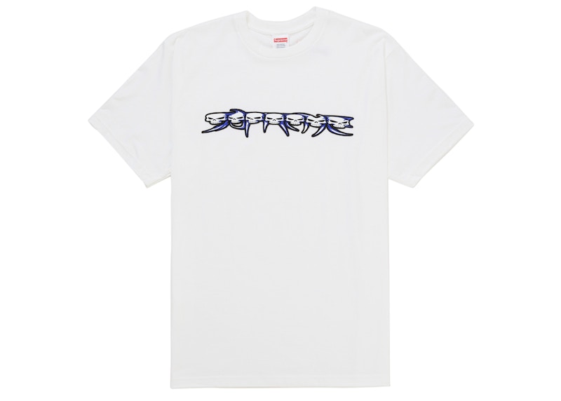 Supreme Skulls Spellout Tee White