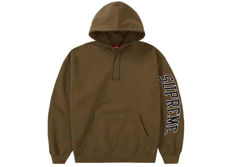 Supreme Sleeve Arc Hooded Sweatshirt (FW23) Dark Khaki