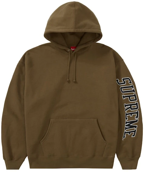 supreme-sleeve-arc-hooded-sweatshirt-fw-23-dark-khaki