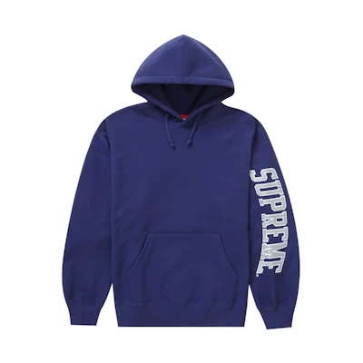 Supreme Sleeve Arc Hooded Sweatshirt (FW23) Washed Navy
