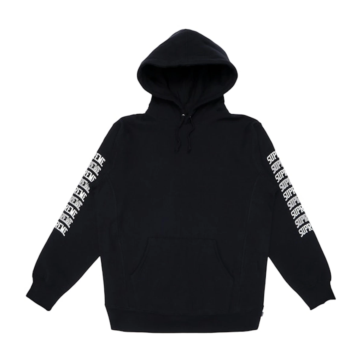 Buy Supreme Sleeve Arc Hooded Sweatshirt Black Novelship