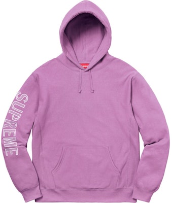 Supreme Sleeve Embroidery Hooded Sweatshirt Violet Buy Supreme Sleeve Embroidery Hooded Sweatshirt Violet