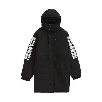 Supreme Sleeve Logo Sideline Parka Black