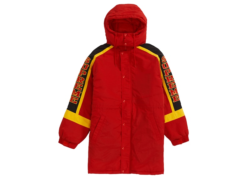 Supreme Sleeve Logo Sideline Parka Red