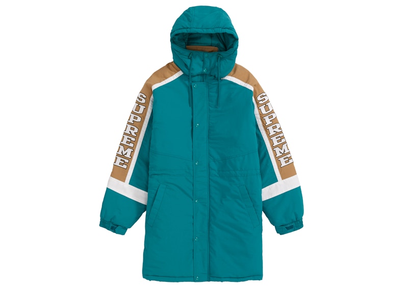 Buy Supreme Jaket Parka Logo Lengan Sideline Teal