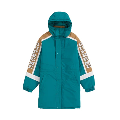 Supreme Sleeve Logo Sideline Parka Teal