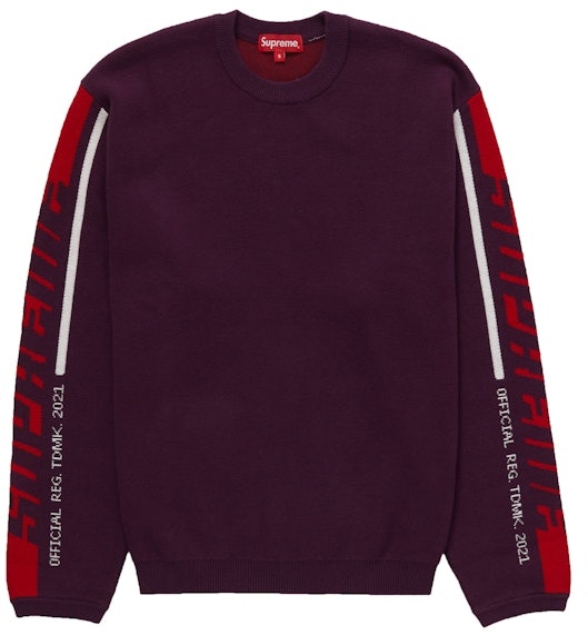 supreme-sleeve-stripe-sweater-plum