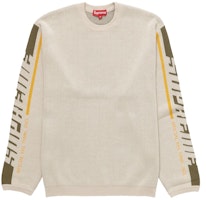 Supreme Sleeve Stripe Sweater Tan