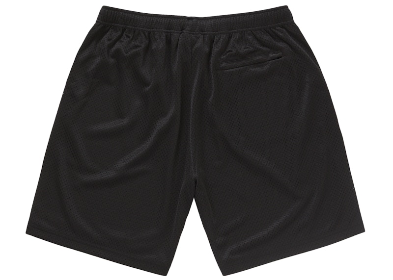 Order Supreme 小盒標寬鬆網眼短褲 (SS25) 黑色
