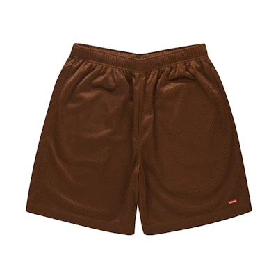 Supreme Small Box Baggy Mesh Short Brown