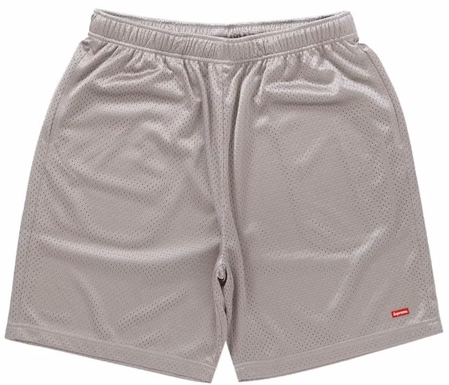 supreme-small-box-baggy-mesh-short-grey