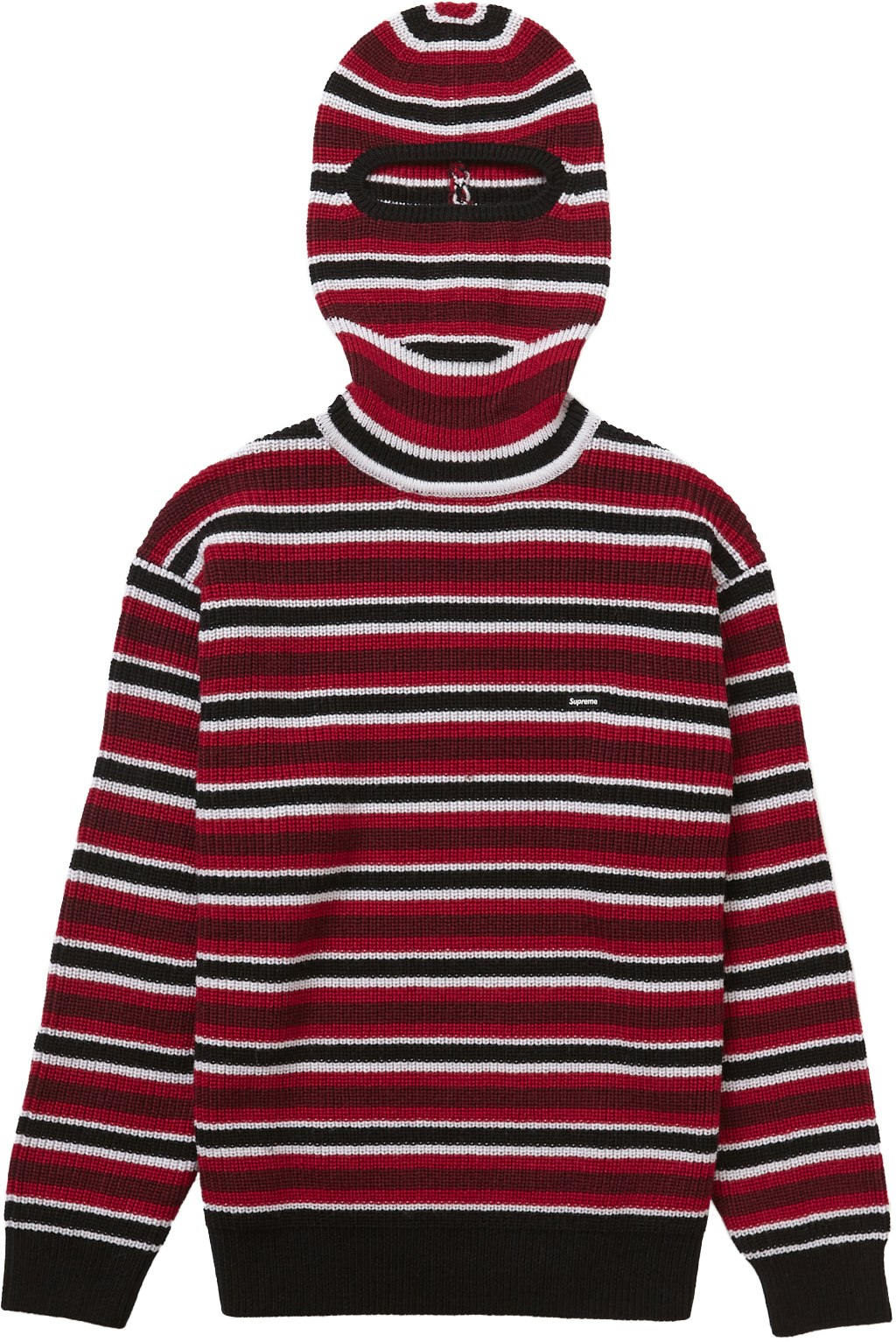 Supreme Small Box Balaclava/Turtleneck Sweater Black Stripe - Novelship