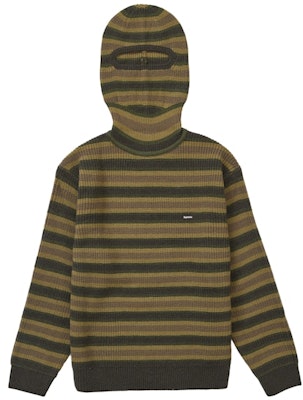 Supreme Small Box Balaclava/Turtleneck Sweater Olive Stripe Buy Supreme Small Box Balaclava/Turtleneck Sweater Olive Stripe