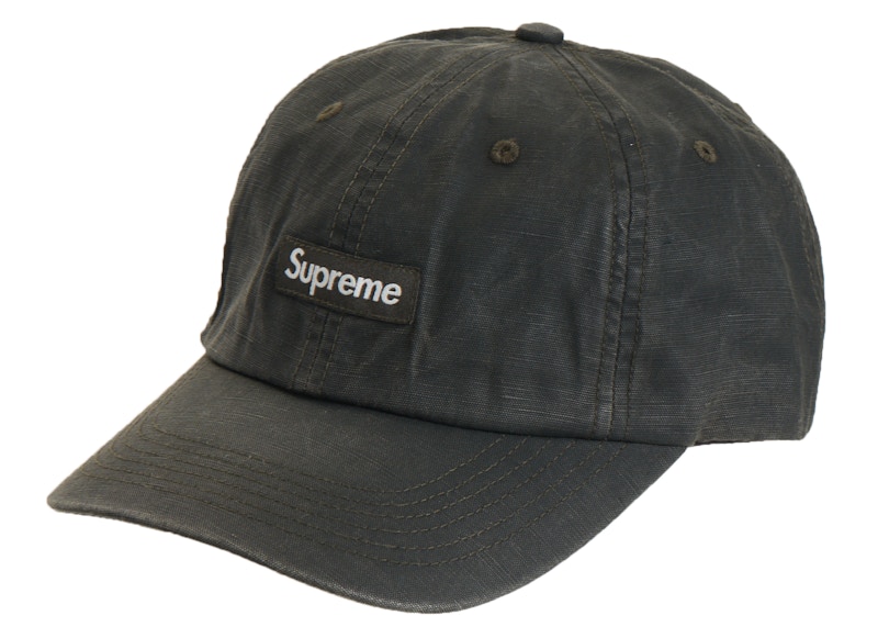 Buy Supreme 小盒涂层亚麻6片帽 '黑色'