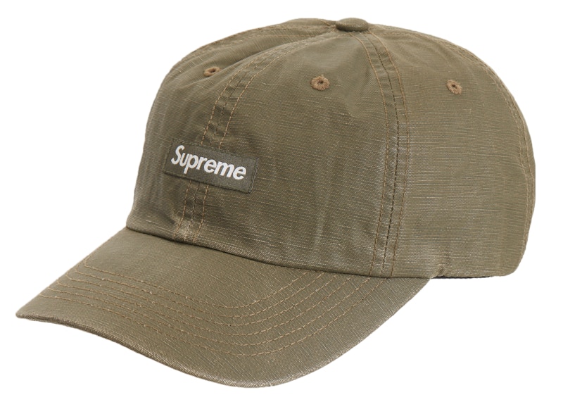 Supreme Small Box Coated Linen 6-Panel 'Olive'