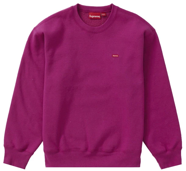 supreme-small-box-crewneck-fw-22-raspberry