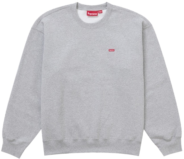 supreme-small-box-crewneck-fw-24-ash-grey