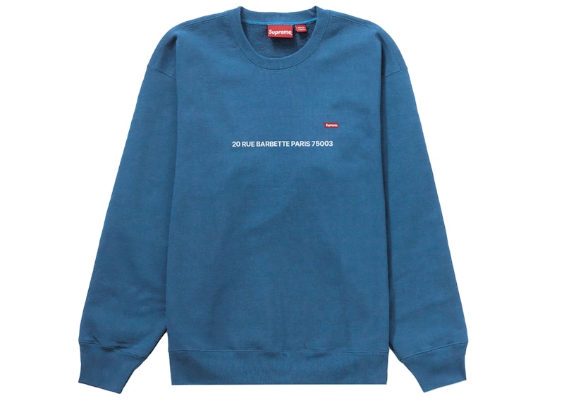 Supreme Small Box Crewneck (Paris Shop Exclusive) Blue
