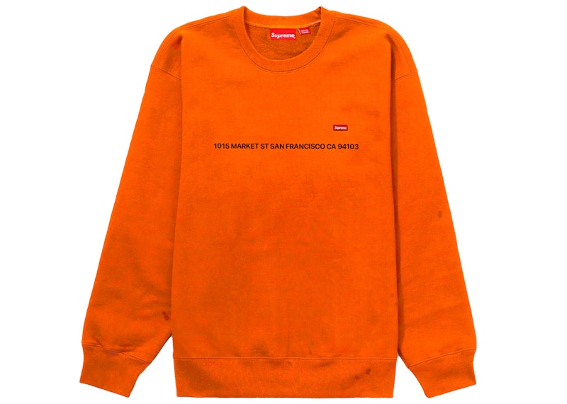 Supreme Small Box Crewneck (San Francisco Shop Exclusive) Orange