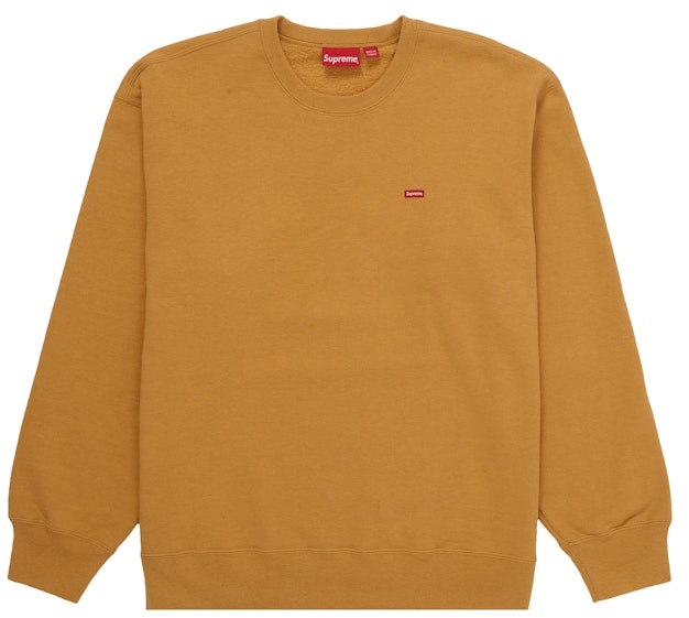 supreme-small-box-crewneck-light-mustard