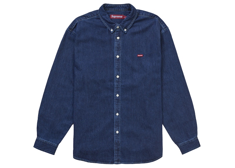 Supreme Small Box Denim Shirt (FW25) Dark Indigo