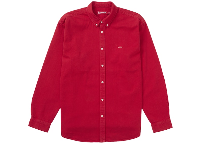 Supreme Small Box Denim Shirt (FW25) Red