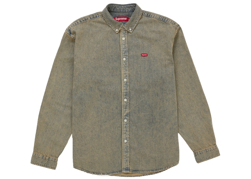 Supreme Small Box Denim Shirt (SS26) Dirty Indigo
