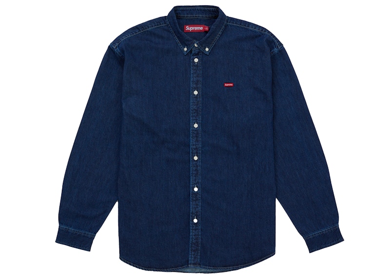 Buy Supreme Small Box Denim Shirt (SS26) Indigo